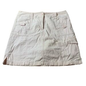 Reitmans Vintage-Style Cargo Skort | Pale Pink 100% Cotton Utility Mini | Size 5